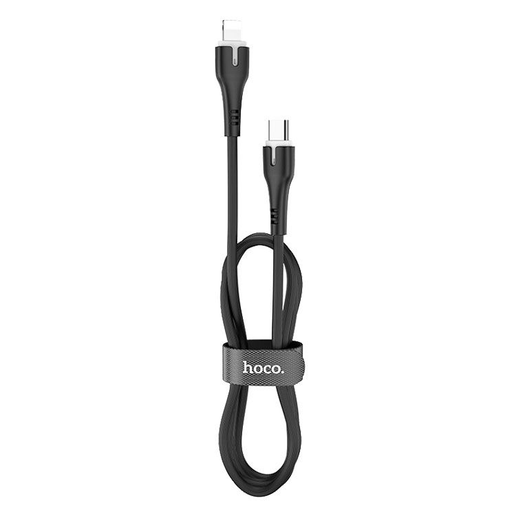 

Кабель Lightning 8-pin(m)-USB Type-C(m), экранированный, 3A быстрая зарядка, 1м, черный HOCO Surplus X45 (6931474725516), X45