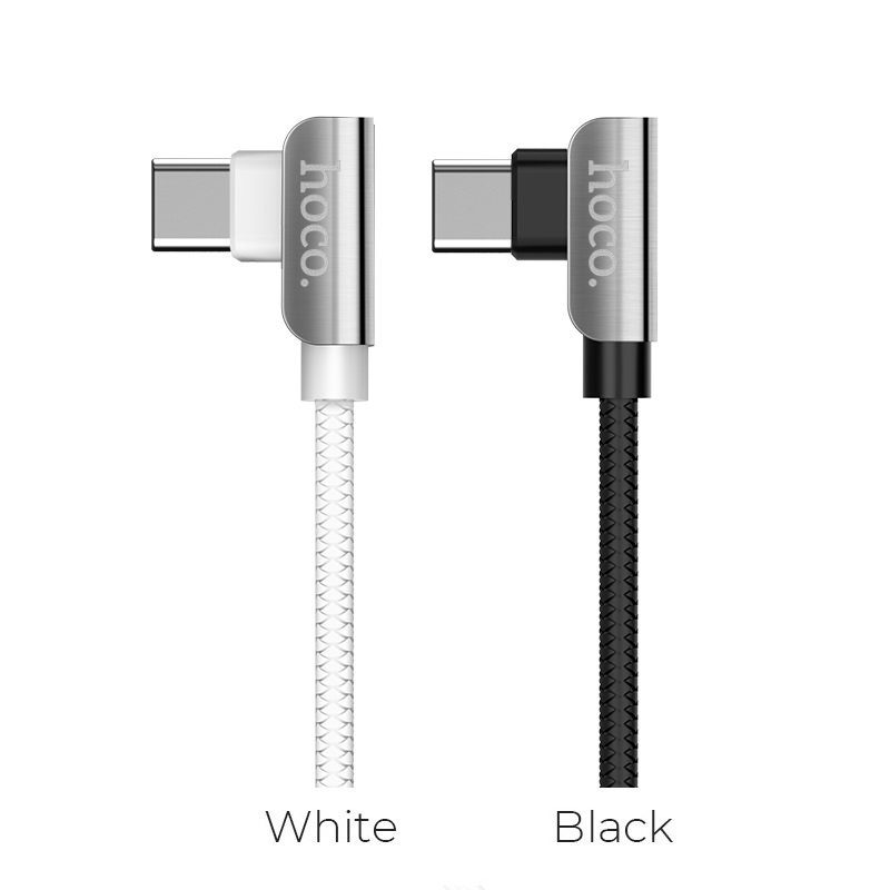 

Кабель USB Type-C(m)-USB 2.0(Am), угловой, экранированный, 2.4A, 1.2м, белый HOCO exquisite U42 (6957531079408), U42