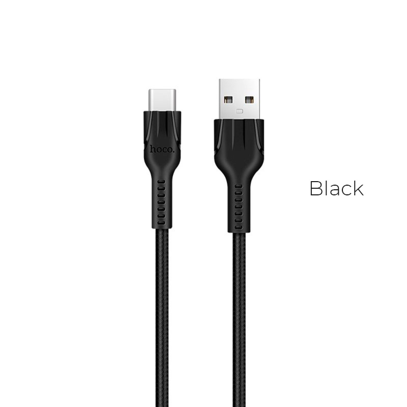 

Кабель USB Type-C-USB, экранированный, 2.4A, 1м, черный HOCO Benay U31 (6957531053958), U31