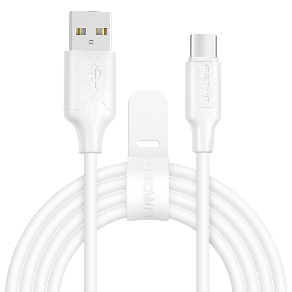 

Кабель USB-USB Type-C, 2A, 2м, белый Crown (CMCU-3018C)