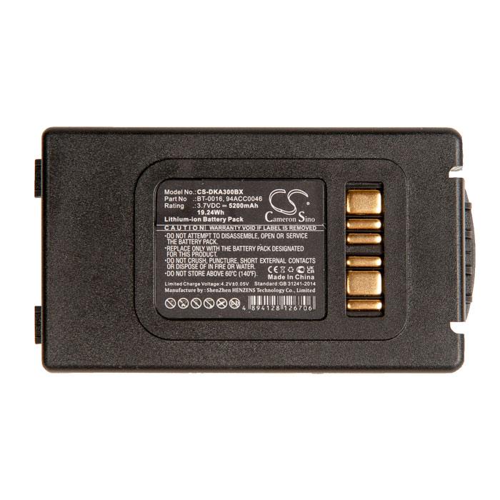 

Аккумулятор для ТСД CameronSino CS-DKA300BX Li-Ion, 5200mAh, 3.7V для Datalogic Skorpio X3, Черный, CS-DKA300BX