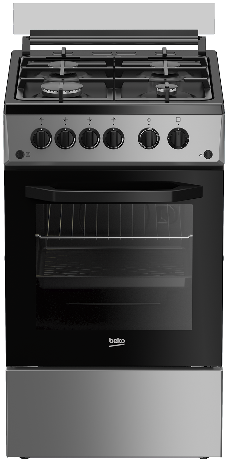 Плита газовая Beko FSGT 51138 GSS, серебристый/черный