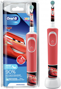 

Зубная щетка электрическая Oral-B Cars, 1 насадка, 3 режима, красный (4210201244554 ), Cars
