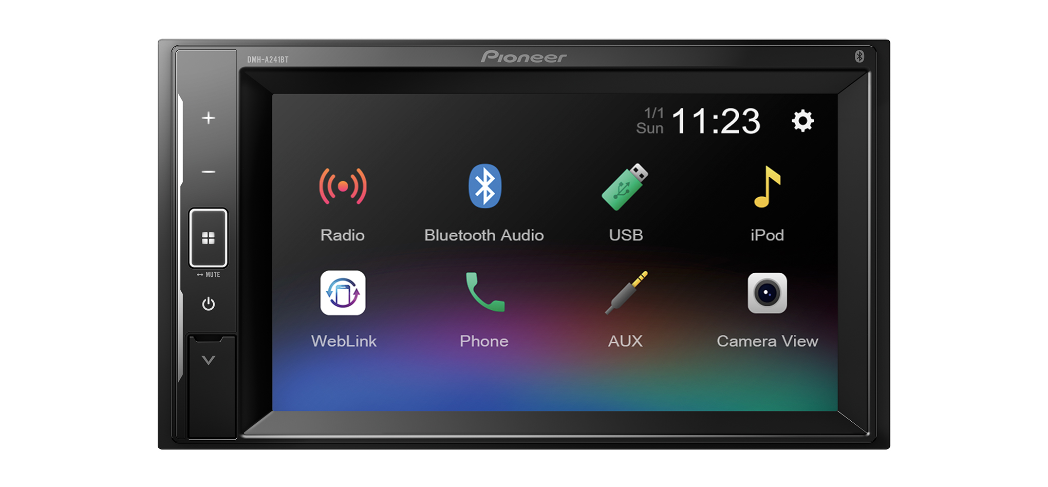 

Автомагнитола Pioneer DMH-A241BT, 2 DIN, 4x50 Вт, USB, Bluetooth, черный (1586942), DMH-A241BT