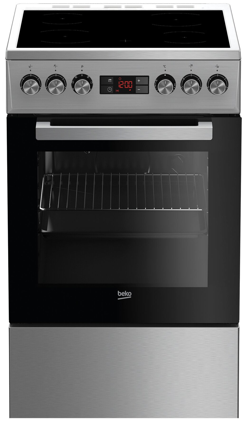 Плита электрическая Beko FSM57300GX, серебристый/черный
