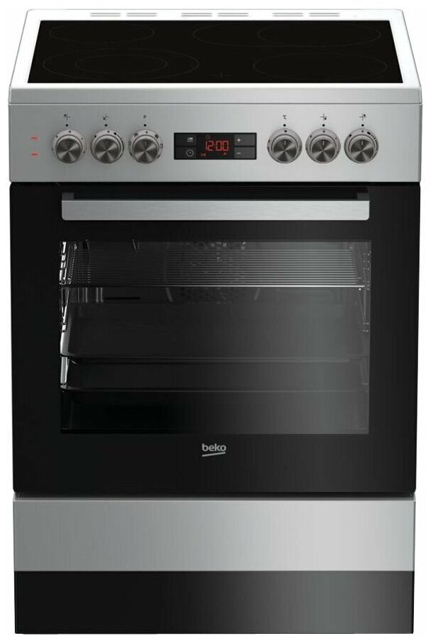 Плита электрическая Beko FSM67320GSS, серебристый/черный