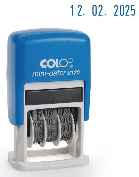 

Датер COLOP S 120/BL BANK, Синий/белый, S 120/BL BANK