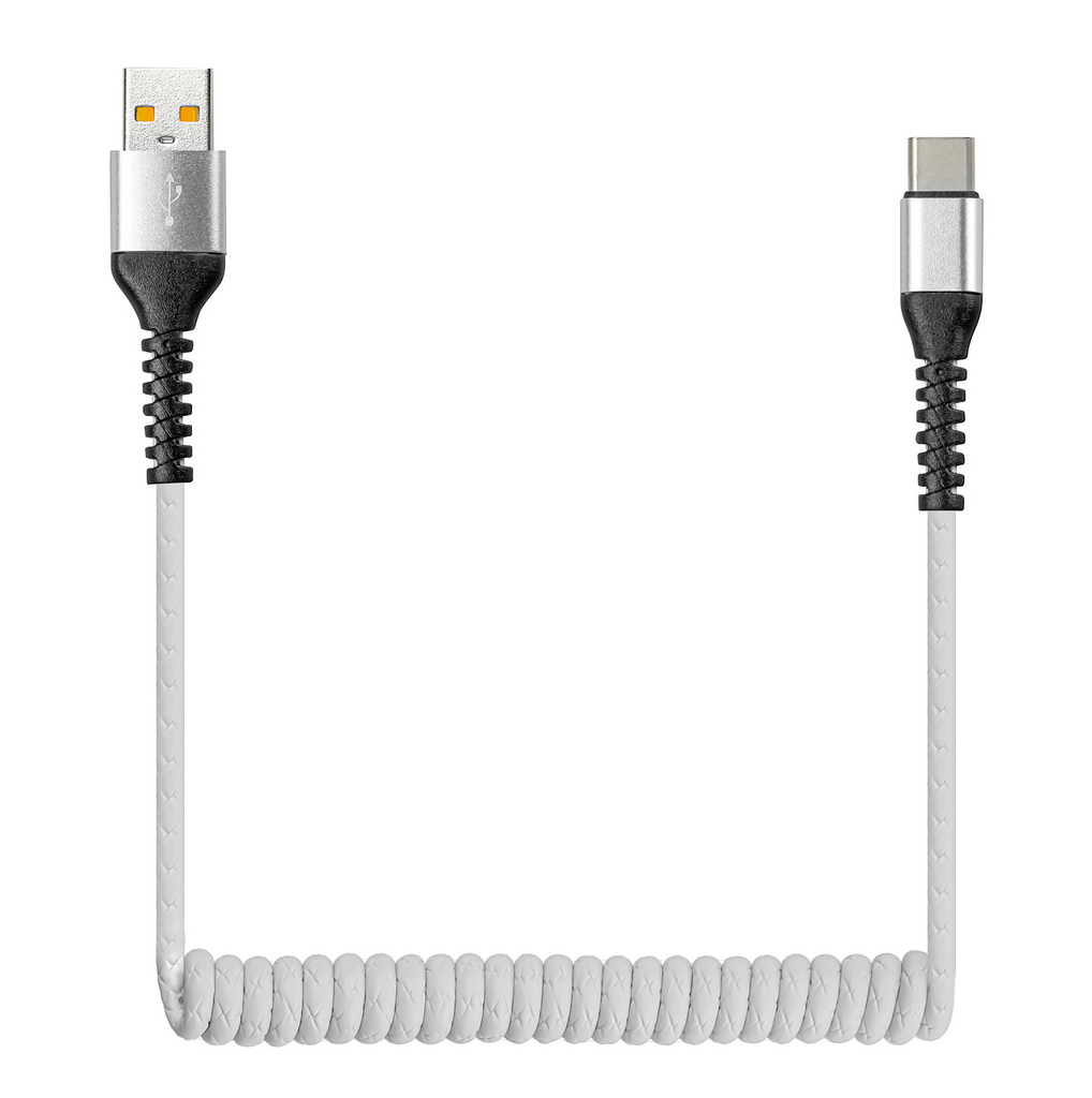 

Кабель USB Type-C(m)-USB 2.0(Am), экранированный, 1м, белый Smartbuy SPIRAL (iK-3112sp-NBwhite)