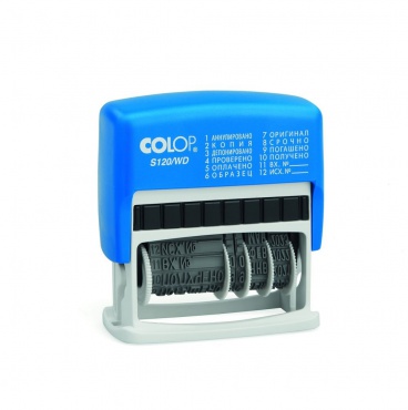 

Датер COLOP S 120/WD, Синий/белый, S 120/WD