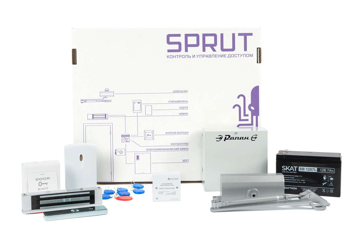 Комплект системы контроля доступа БАСТИОН SPRUT Офис стандарт (8841),  1084617 купить по цене 13800 руб в Новосибирске в интернет-магазине e2e4