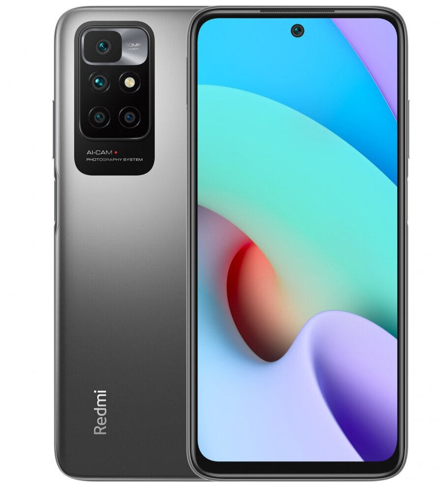 

Смартфон Xiaomi Redmi 10 2022, 6.5" 1080x2400 IPS, MediaTek Helio G88, 4Gb RAM, 128Gb, 3G/4G, NFC, Wi-Fi, BT, 4xCam, 2-Sim, 5000 мА⋅ч, USB Type-C, Android 11, серый (22011119UY), Redmi 10 2022