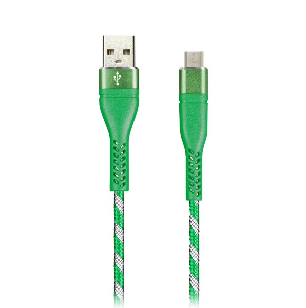 

Кабель Micro USB-USB, экранированный, 2A, 1м, зеленый Smartbuy (iK-12CAC-NBgreen)