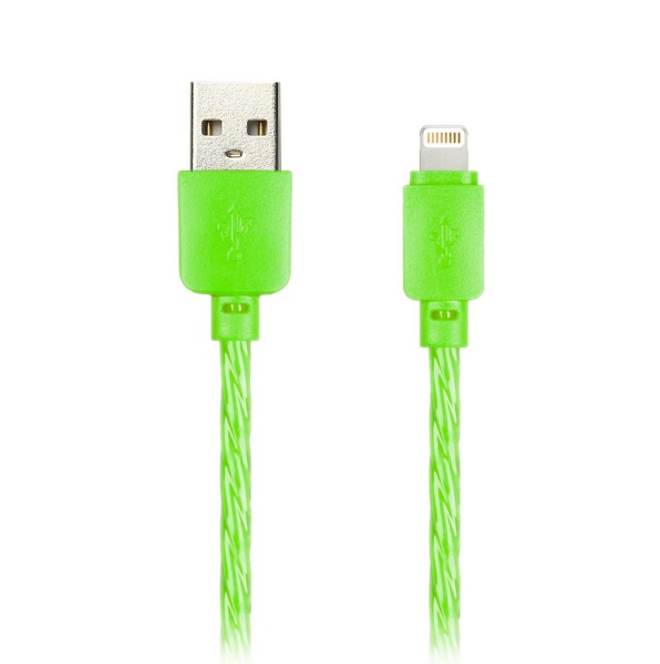 

Кабель Lightning 8-pin-USB, 2A, 1м, зеленый Smartbuy (iK-512SPS-NBgreen)