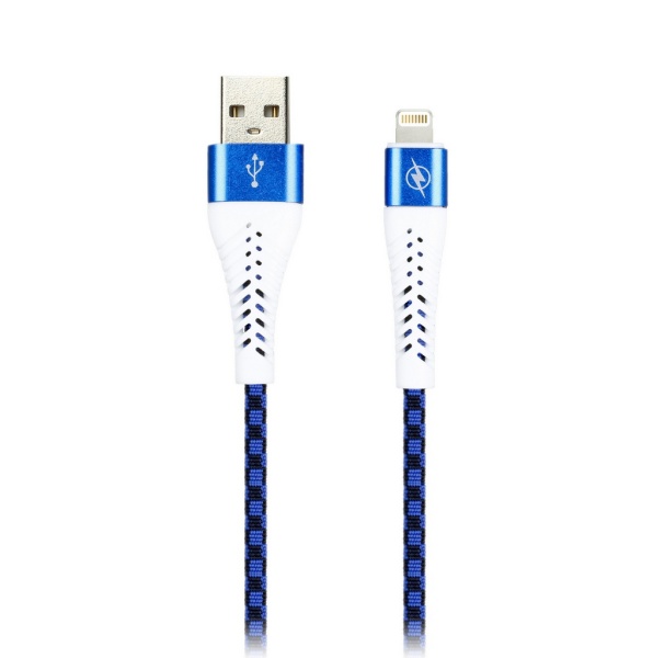 

Кабель Lightning 8-pin-USB, 2A, 1м, синий Smartbuy CHESS (iK-512CSS-NBblue)