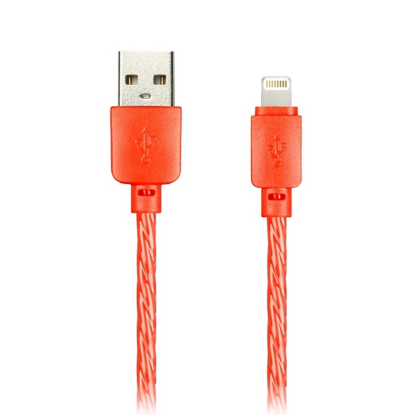 

Кабель Lightning 8-pin(m)-USB 2.0(Am), 2A, 1м, красный Smartbuy Silicone (iK-512SPS-NBred)