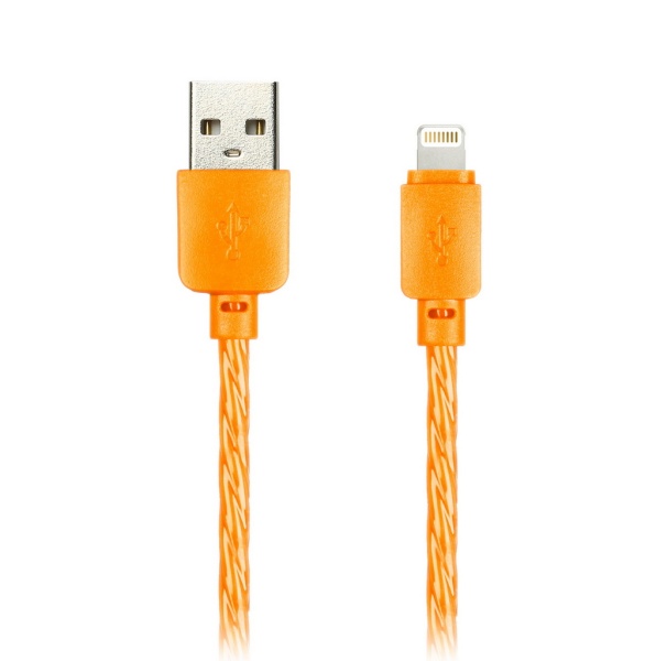 

Кабель Lightning 8-pin-USB, 2A, 1м, оранжевый Smartbuy Silicone (iK-512SPS-NBorange)