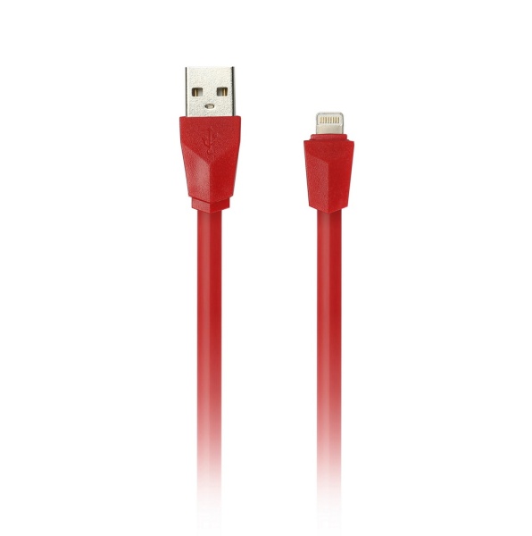 

Кабель Lightning 8-pin-USB, плоский, 1м, красный Smartbuy (iK-512r-NBred)