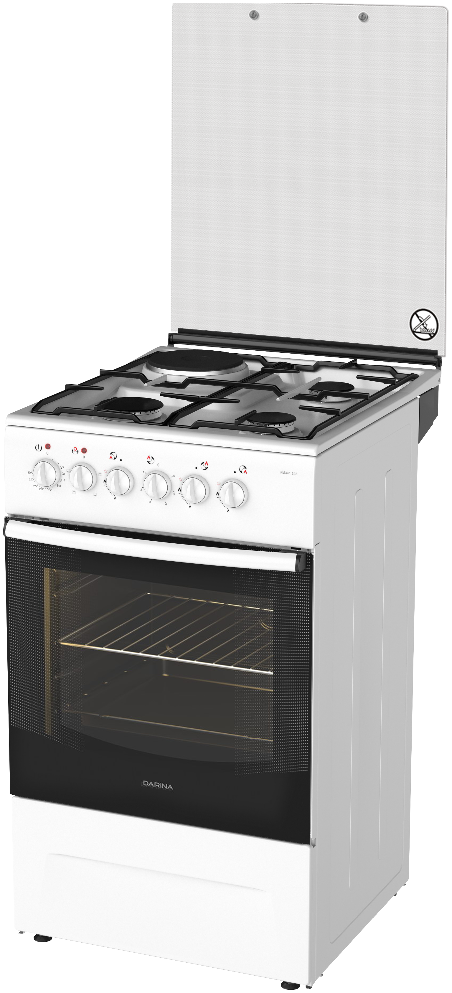 Плита комбинированная Дарина F KM341 323 W, белый