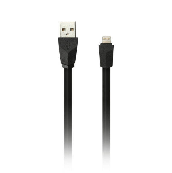 

Кабель Lightning 8-pin-USB, плоский, 1м, черный Smartbuy (iK-512r-NBblack)