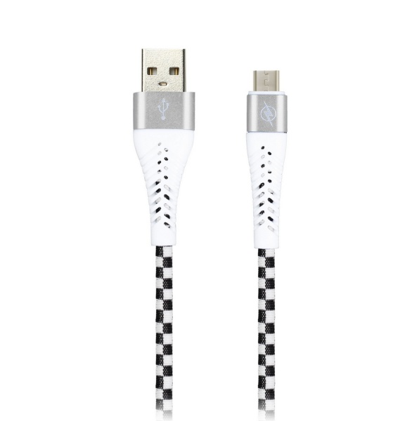 

Кабель Micro USB 2.0(Bm)-USB 2.0(Am), 2A, 1м, серый Smartbuy CHESS (iK-12CSS-NBgray)