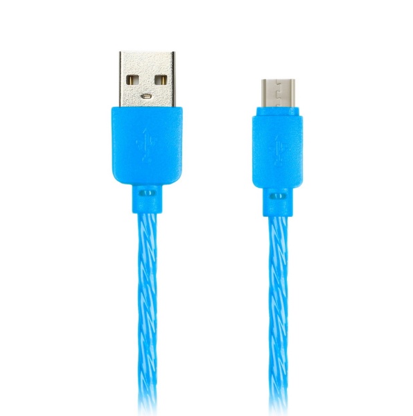 

Кабель Micro USB 2.0(Bm)-USB 2.0(Am), 2A, 1м, синий Smartbuy (iK-12SPS-NBblue), 0