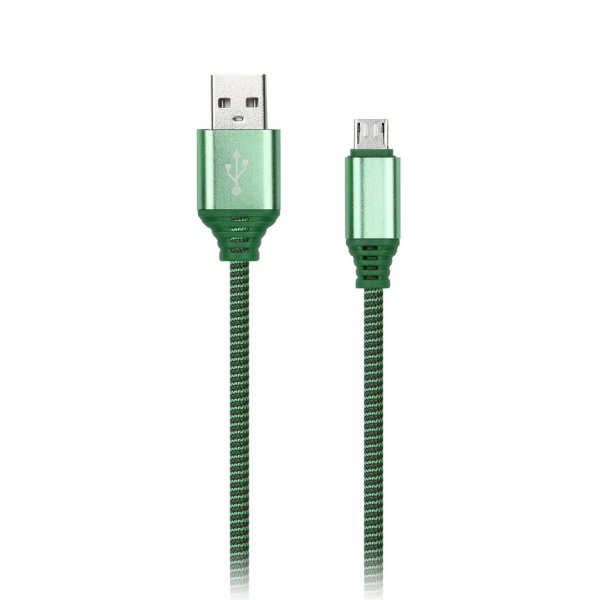 

Кабель Micro USB 2.0(Bm)-USB 2.0(Am), 2A, 1м, зеленый Smartbuy (iK-12NS-NBgreen)