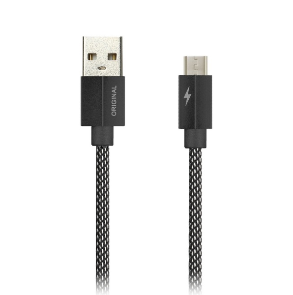 

Кабель Micro USB 2.0(Bm)-USB 2.0(Am), 2A, 1м, черный Smartbuy (iK-12TWM-NBblack), 0