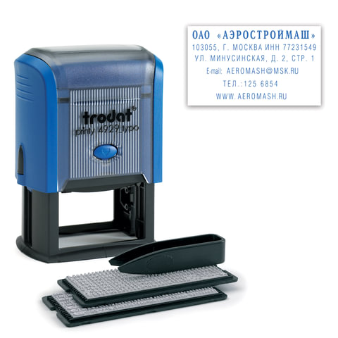 

Штамп самонаборный Trodat 4929/DB (53408), Синий/черный, 4929/DB