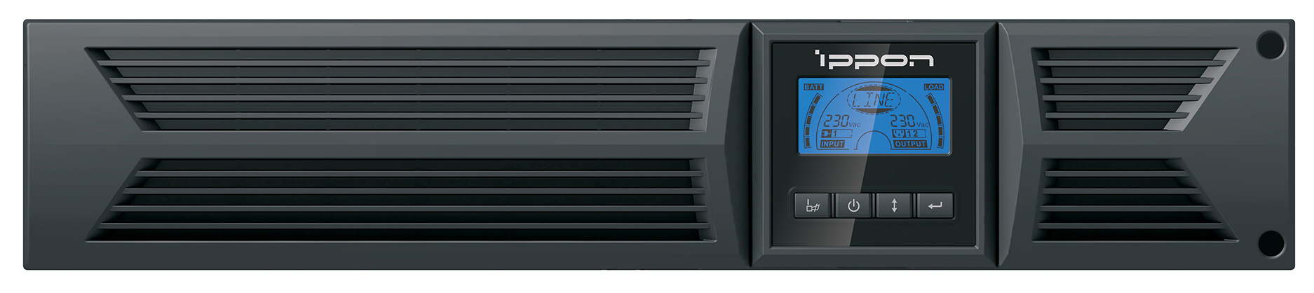 ИБП Ippon Innova RT 1500 Euro, 1500 В·А, 1.35 кВт, EURO, розеток - 4, USB, черный (1549935)