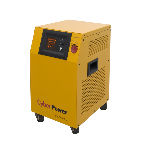 

ИБП CyberPower CPS3500PRO, 3500 В·А, 2.4 кВт, EURO/клемная колодка, розеток - 3, желтый (без аккумуляторов), CPS3500PRO