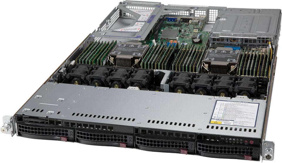 

Сервер Supermicro Ultra 610U-TNR, 2xIntel Xeon Silver 4310, 4x32Gb RAM, 1x240Gb SATA SSD, 4x3.5" HS, noDVD, 2x10GLAN, IPMI, 2x1200Вт, 1U (SYS-610U-TNR.1), 610U-TNR