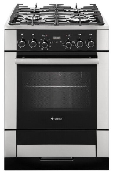 

Плита комбинированная Gefest 6502-03 0284 , серебристый/черный (13697001), 6502-03 0284