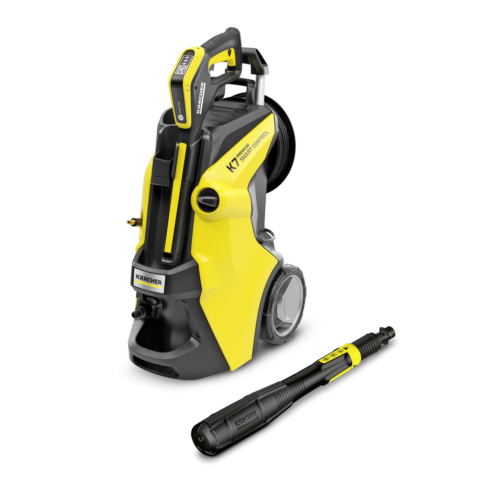 

Минимойка KARCHER K 7 Premium Smart Control, 180 бар, 600 л/ч, шланг 10м, сетевой шнур - 5м, корпус насоса - пластик, забор воды из емкости, 17.9кг (1.317-230.0), K 7 Premium Smart Control