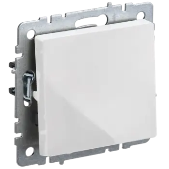 Выключатель IEK Brite ВСР10-1-0-БрБ, 1кл., скрытый монтаж, механизм с накладкой без рамки, белый (BR-V10-0-10-K01)