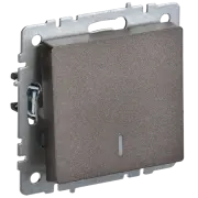 

Выключатель IEK Brite ВС10-1-1-БрТБ, 1кл., индикатор/подсветка, скрытый монтаж, механизм с накладкой без рамки, бронза (BR-V10-1-10-K45), ВС10-1-1-БрТБ