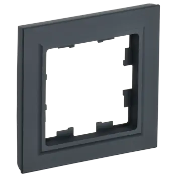 

Рамка IEK BRITE РУ-1-БрГ, горизонтальная и вертикальная, 1-пост, графит (BR-M12-K53), РУ-1-БрГ