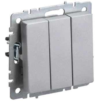 

Выключатель IEK Brite ВС10-3-0-БрА, 3кл., скрытый монтаж, механизм с накладкой без рамки, алюминий (BR-V30-0-10-K47), ВС10-3-0-БрА