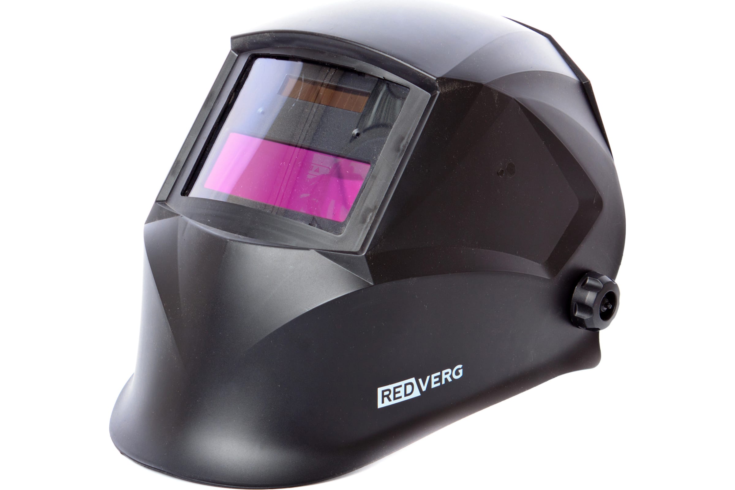 

Маска сварщика хамелеон RedVerg RD-WM 305, светофильтр хамелеон, степень затемнения 4 DIN-11 DIN, смотровое окно 90x35 мм (RD-WM 305/АСФ100), Черный, RD-WM 305