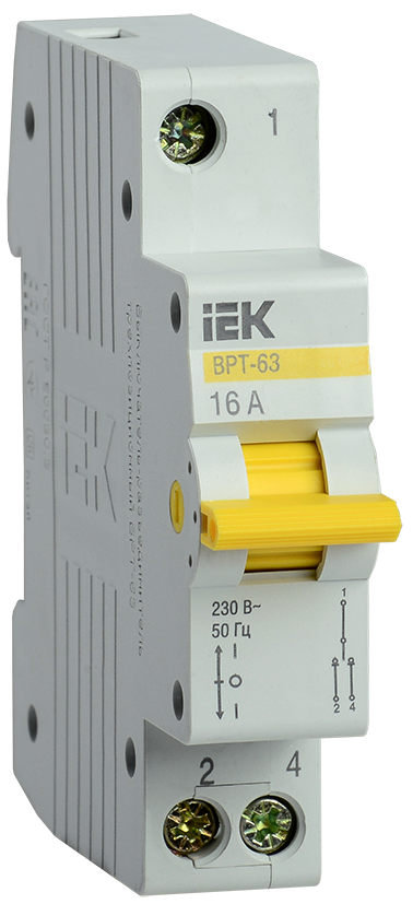 Выключатель-разъединитель 1P 16А, IEK ВРТ-63 (MPR10-1-016)
