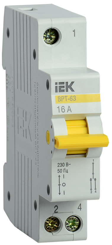 

Выключатель-разъединитель 1P 16А, IEK ВРТ-63 (MPR10-1-016), ВРТ-63