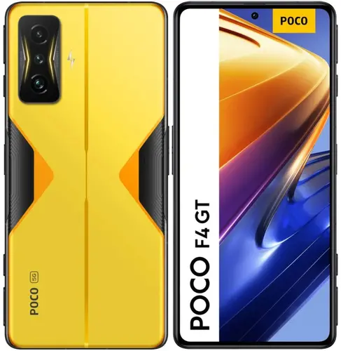

Смартфон Xiaomi POCO F4 GT, 6.67" 2400x1080 AMOLED, Snapdragon 8 Gen1, 8Gb RAM, 128Gb, 3G/4G/5G, NFC, Wi-Fi, BT, 3xCam, 2-Sim, 4700mAh, USB Type-C, Android 12, желтый (39525), POCO F4 GT