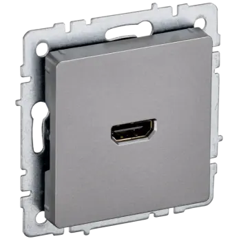 Розетка IEK BRITE РHDMI-0-БрС 1xHDMI, сталь