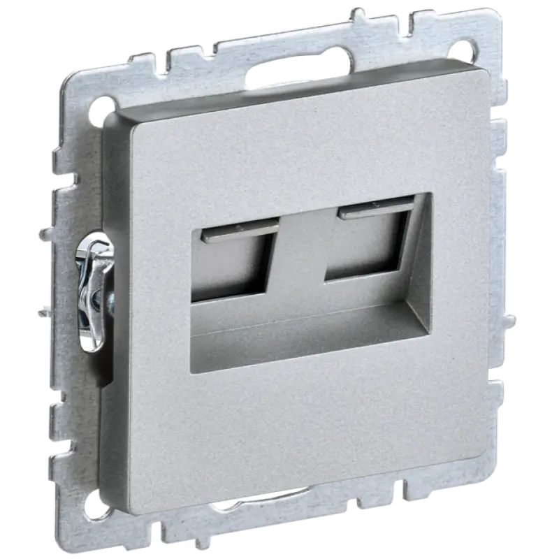 

Розетка RJ-45 скрытый монтаж категория 5e, механизм без рамки, алюминий, IEK BRITE РК10-2-БрА (K20-1-K47), РК10-2-БрА