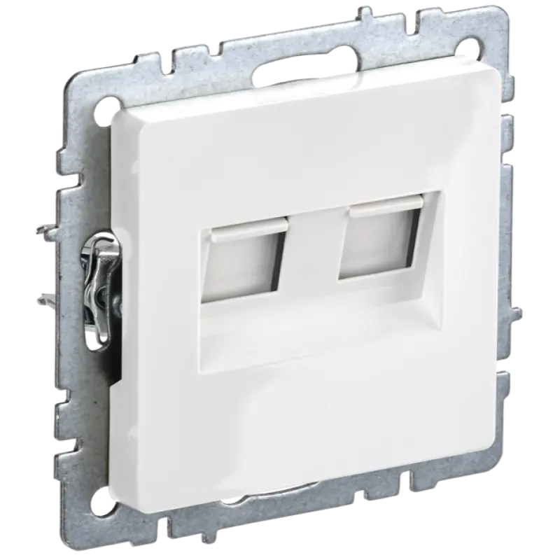 

Розетка RJ-45 скрытый монтаж категория 5e, механизм без рамки, белый, IEK BRITE РК10-2-БрБ (BR-K20-1-K01), РК10-2-БрБ