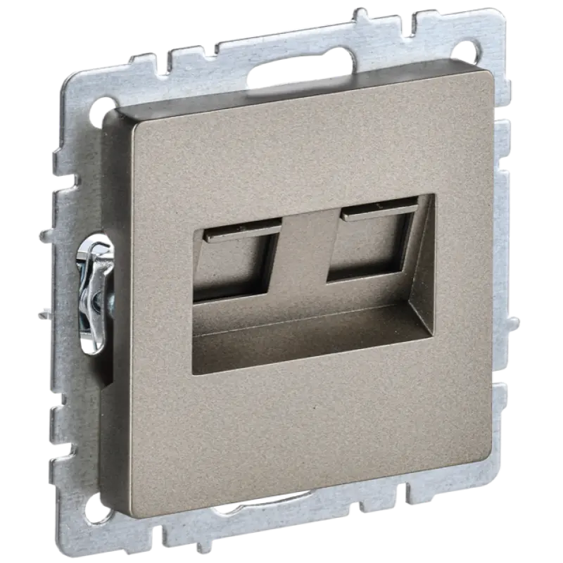 

Розетка RJ-45 скрытый монтаж категория 5e, механизм без рамки, алюминий, IEK BRITE РК10-БрА (BR-K10-1-K47), РК10-БрА