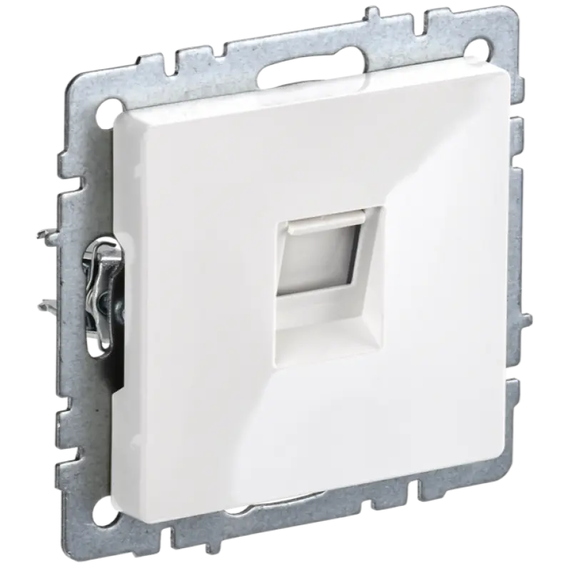

Розетка RJ-45 скрытый монтаж категория 5e, механизм без рамки, белый, IEK BRITE РК10-БрБ (BR-K10-1-K01), РК10-БрБ