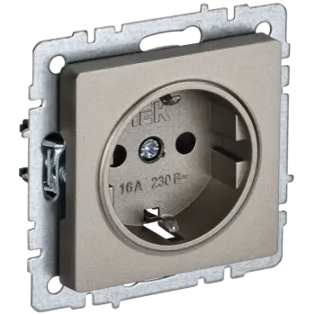 

Розетка IEK BRITE РС14-1-0-БрШ, скрытый монтаж, однопостовая, с з/к, со шторками, 16A, механизм с накладкой и суппортом, IP20, шампань (BR-R14-16-K37), РС14-1-0-БрШ