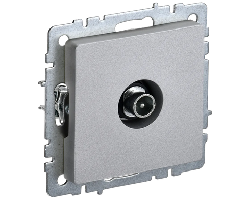 

Розетка TV IEK BRITE РТВ10-0-БрА, алюминий, проходная, без рамки (BR-A10-P-K47), РТВ10-0-БрА