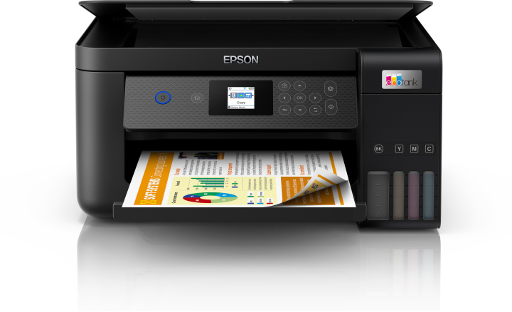 МФУ струйный Epson EcoTank L4260, A4, цветной, 33стр/мин (A4 ч/б), 15стр/мин (A4 цв.), 5760x1440dpi, дуплекс, СНПЧ, Wi-Fi, USB, черный (C11CJ63412) - фото 1