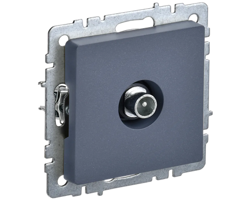 

Розетка TV IEK BRITE РТВ10-0-БрМ, маренго, проходная, без рамки (BR-A10-P-K35), РТВ10-0-БрМ